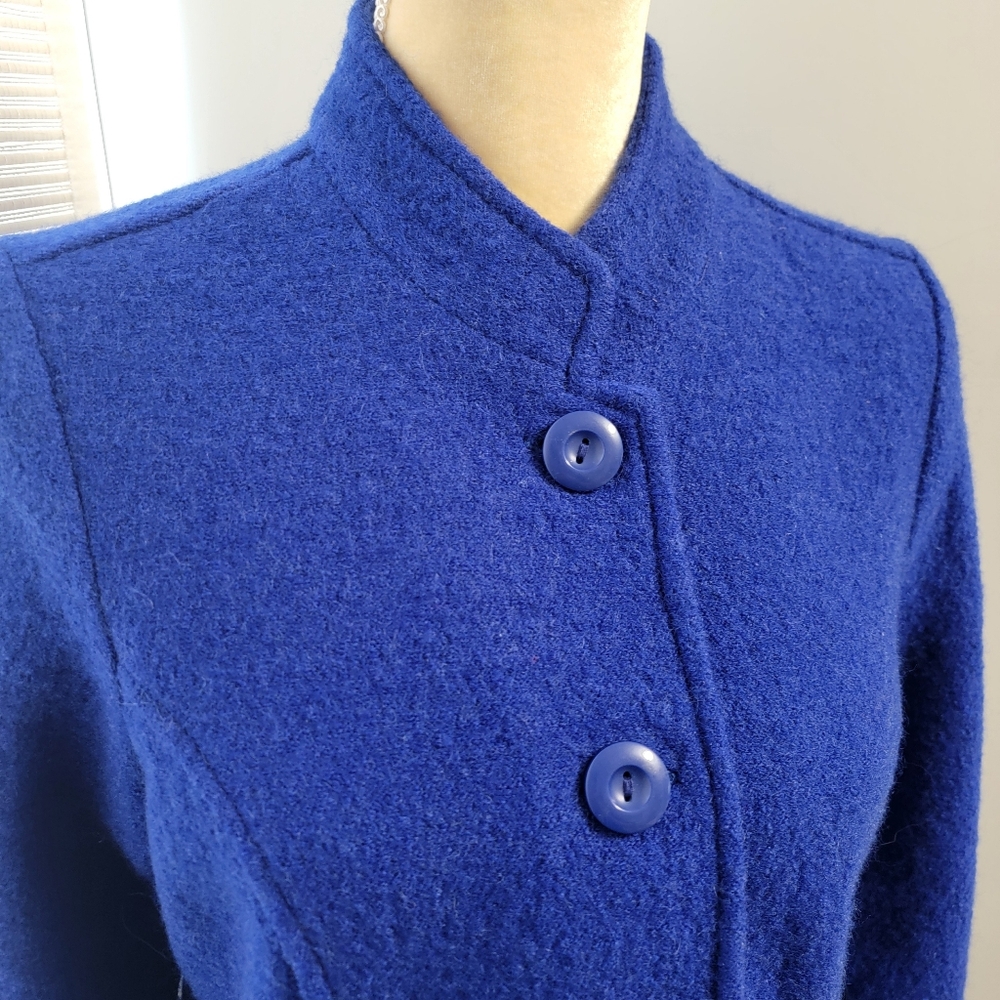 Appleseeds Ps Wool Button Front Jacket Royal Blue… - image 2